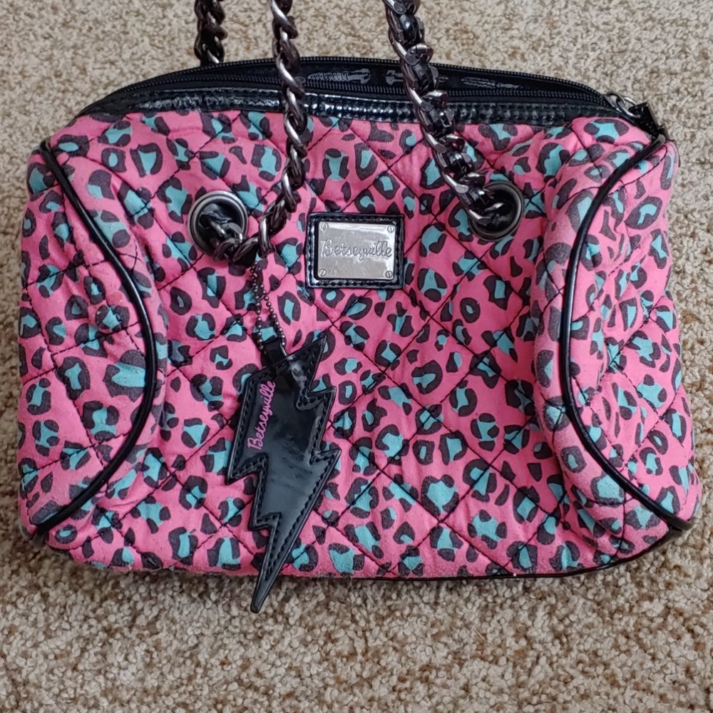 Betseyville pink/turquoise barrel bag